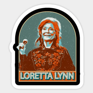 Loretta Lynn - retro Sticker